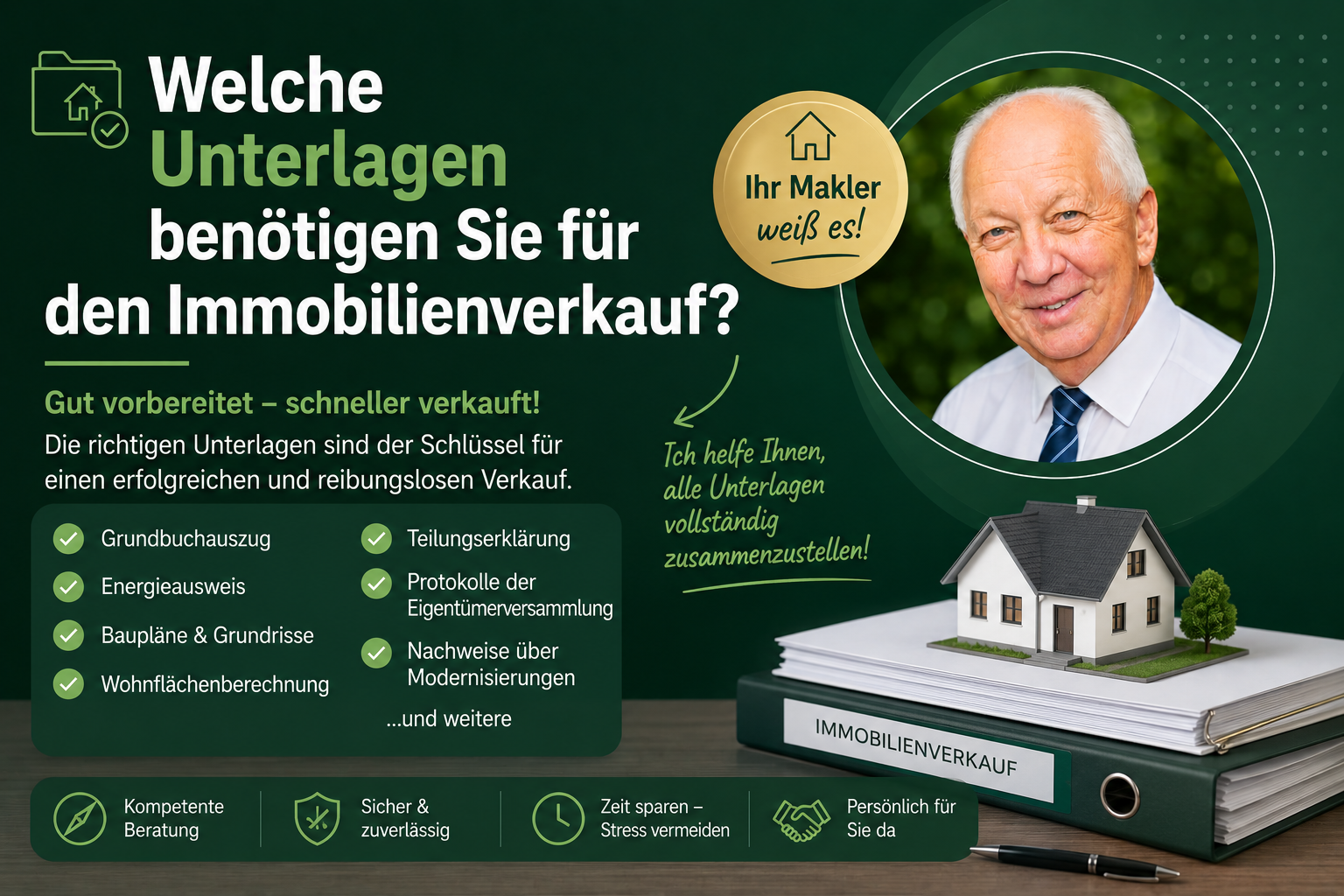 Unterlagen für den Hausverkauf